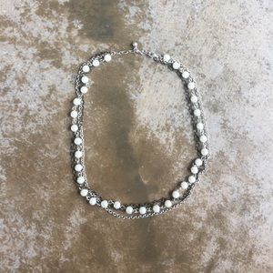 ⚡⚡3/$10 SALE AE three chain necklace faux pearls